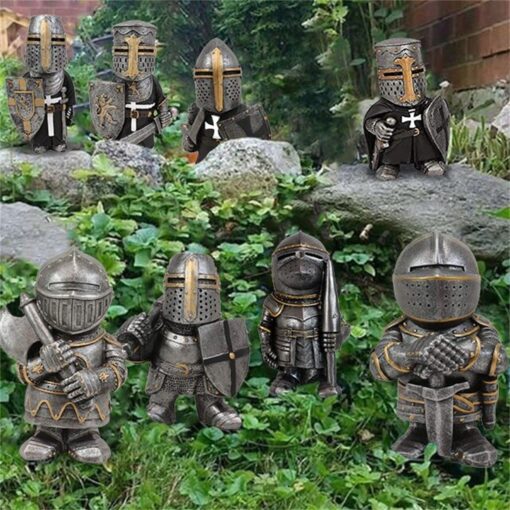 Standing Middle Ages Knight Statue Yard Decoration - Image 13