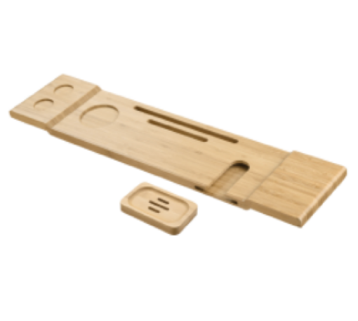 Bamboo Bathtub Shelf Rack Organiser - limited stock - Image 4