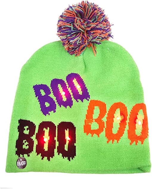 One or Two LED Halloween Beanie Hat - Image 9