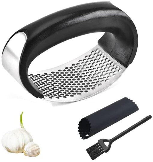 One or Three Piece Manual Stainless Steel Garlic Presses Set - Image 10