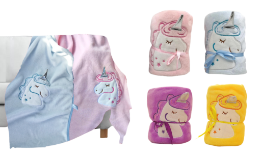 Unicorn Velvet Plush Throw Blanket