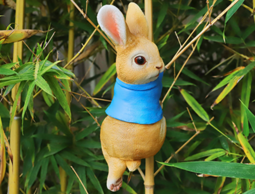 Mini Garden Statues Hanging Bunny - Image 2