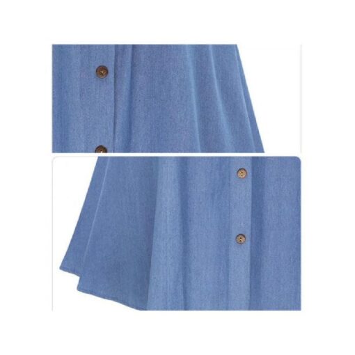 Women Fashion High Waist Denim Skirt Loose Slim Casual Skirt - Image 4