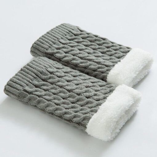 One or Two Pairs Women Knitted Leg Warmers Socks - Image 3