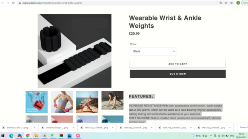 Pair Stretchable Wrist & Ankle Weights - - Image 5