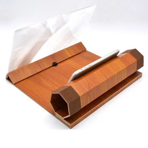 Solid Wood Grain Foldable Phone Screen Magnifier - Image 2