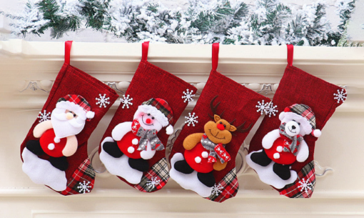 5 Styles 4pcs Christmas Stockings