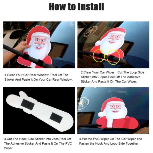 Removable Christmas Car Rear Wiper Sticker - - Image 25