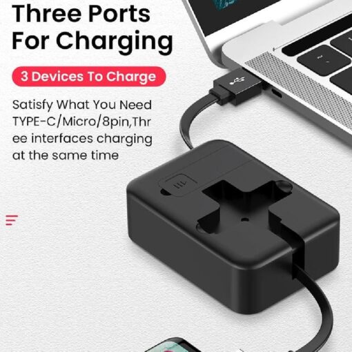 3-in-1 Retractable Universal Charging Cable with USB Type-C, Micro USB and Lightning Connector - Image 7