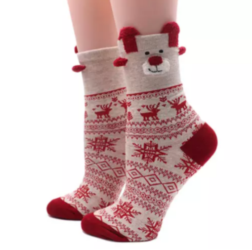 3 Pairs Christmas Cotton Socks - - Image 20