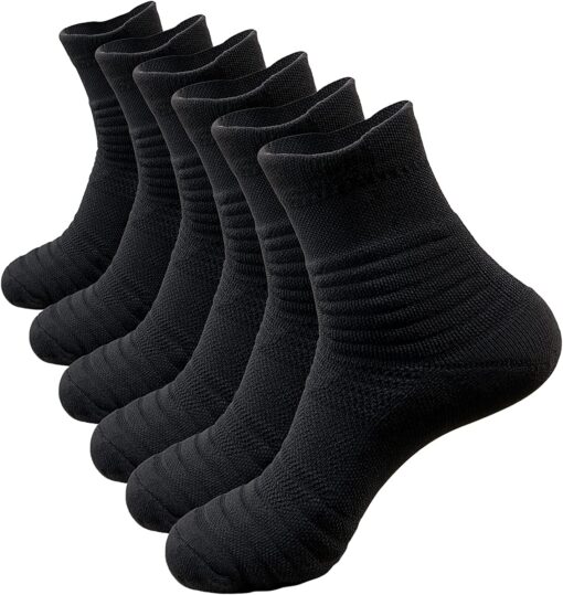 6 or 12 Pairs Athletic Thick Towel Socks - Image 4