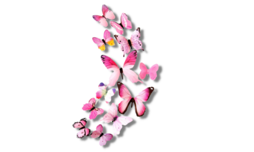 12 or 60 Multicolor Butterfly Wall Stickers - Image 2