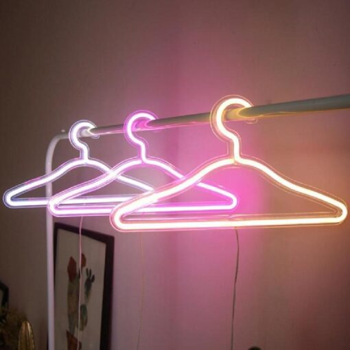 Led Neon Light Clothes Hanger -