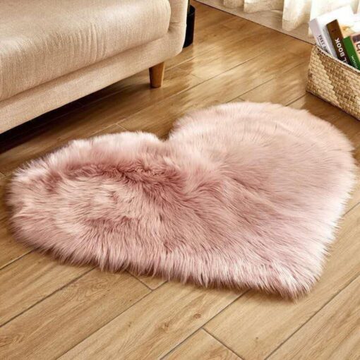 Heart Shaped Fluffy Floor Mat - Image 5