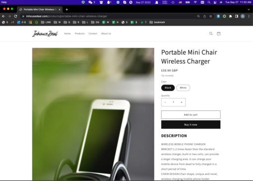 Portable Mini Chair Wireless Charger - Image 5