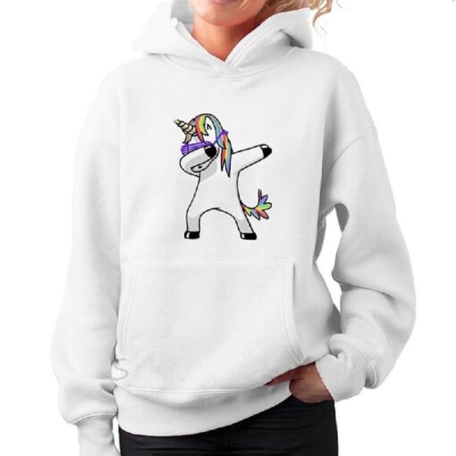 Unisex Dab Swag Unicorn Hooded Sweatshirt - Image 9