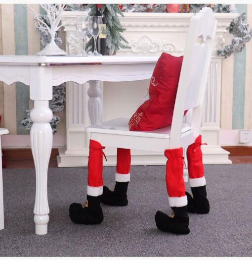 4 piece Christmas chair foot cover