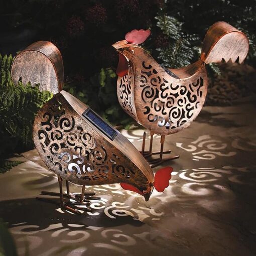 LED Rooster Solar Yard Lights - Image 9