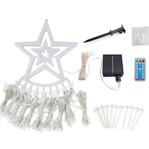 Christmas Solar Star Waterfall String Lights - Image 19