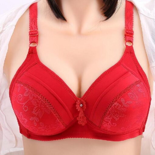 Breathable Comfortable Gathered Push Up Bra - Image 6