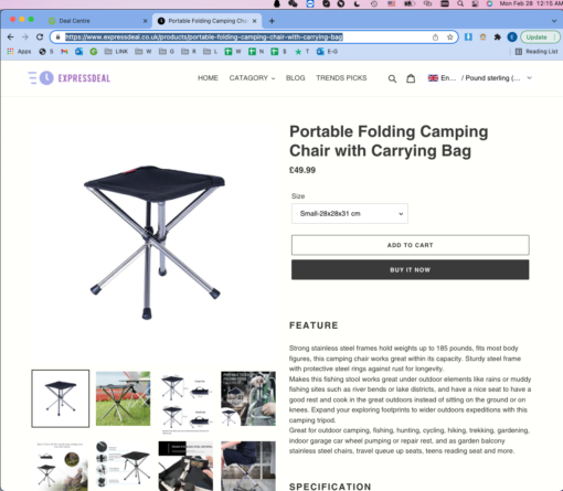 Portable Telescopic Folding Stool with Carrying Bag - Image 3