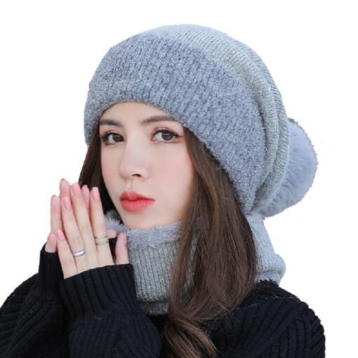 Warm Oversized Beanie with Optional Face Mask Cover - Image 21