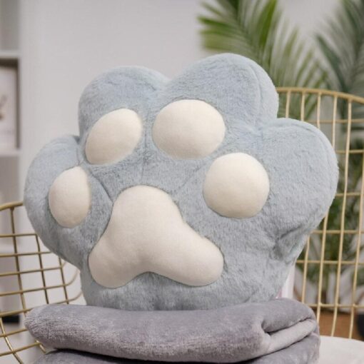 3 in 1 Blanket Cat's Paw Hand Warmer Plush Pillow - Image 8