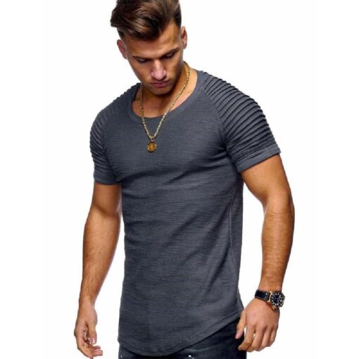 Men’s Short Sleeve Crew Neck Muscle Tee - Image 2