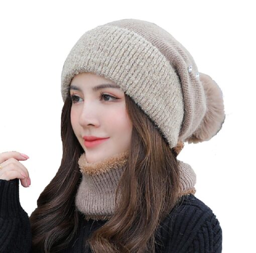 Warm Oversized Beanie with Optional Face Mask Cover - Image 11