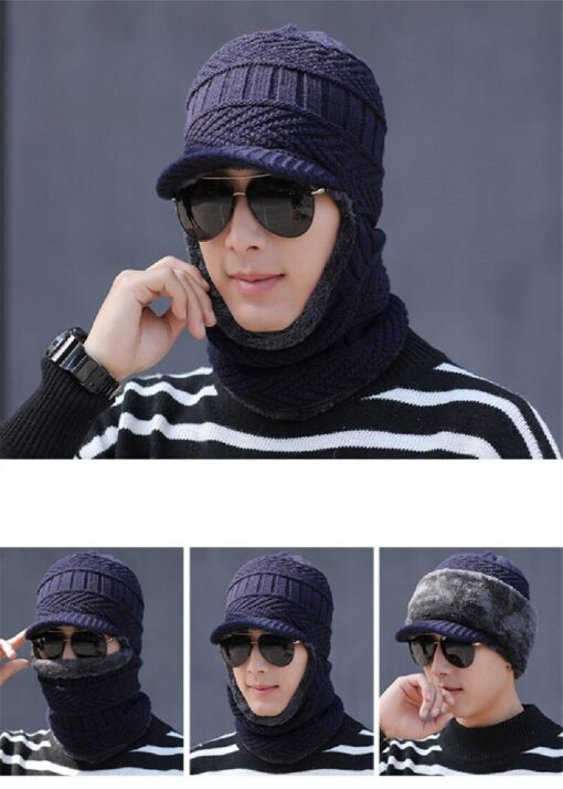 Thick Knit Skull Cap with next warmer - Image 4