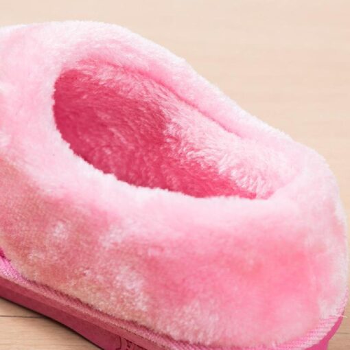 Warm Winter Colourful Stripe Plush Slippers - Image 31