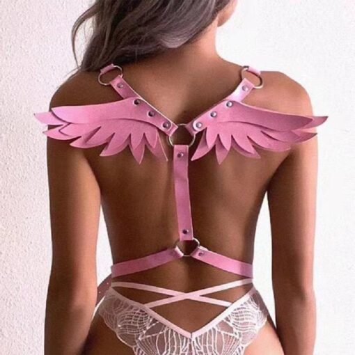 PU Leather Adjustable Chest Angel Wings - Image 9