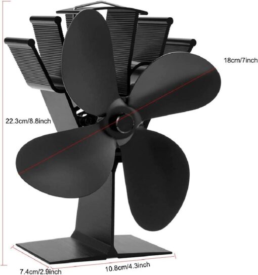 Energy Saving Stove Heat Powered Fireplace Fan - Image 4