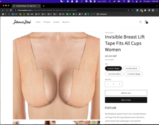 One or Two 5M Invisible Breast Lift Tapes Fits All Cups _ - Image 7