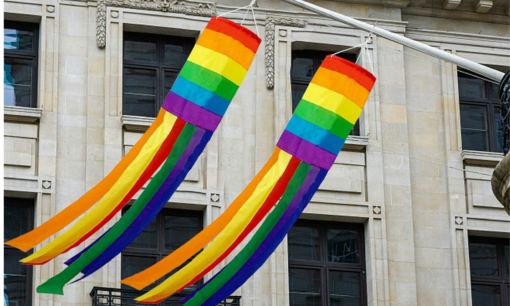 One, Two or Four Rainbow Windsock Flag