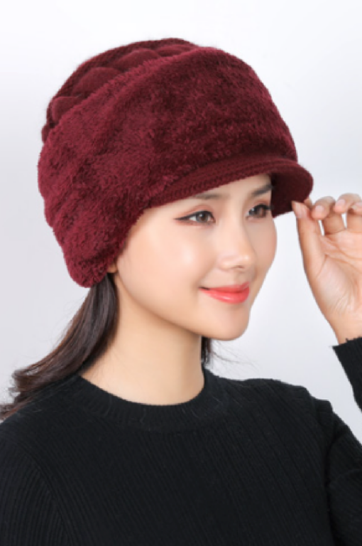 Women's Windproof Knitted Fleece Lined Hat with 2 in 1 Neck Warmer and Mask - - Image 27