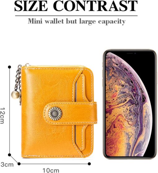 PU Leather RFID Small Compact Wallet - Image 9