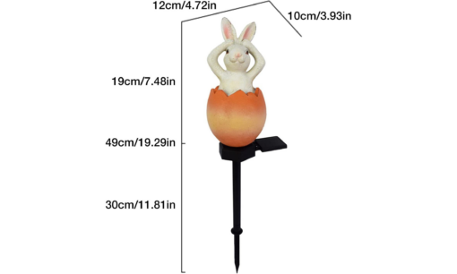 One or Two Solar Rabbit Shaped Sculpture Garden LED Light - Image 2