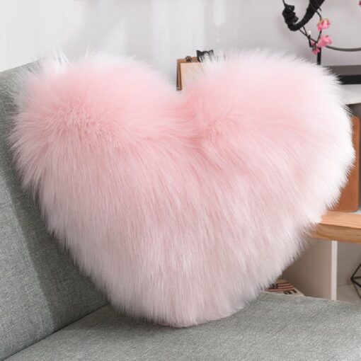 Fluffy Heart Shape Pillow