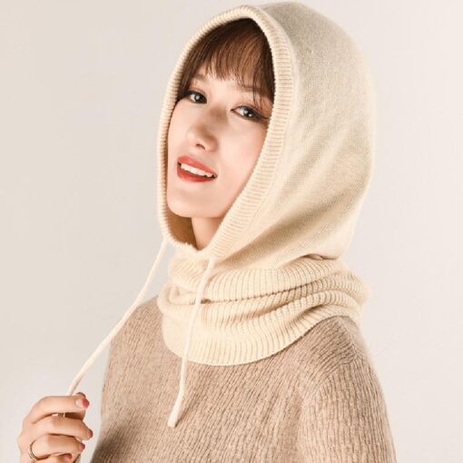 Women Winter Knitted Hood Beanie Hats - Image 11