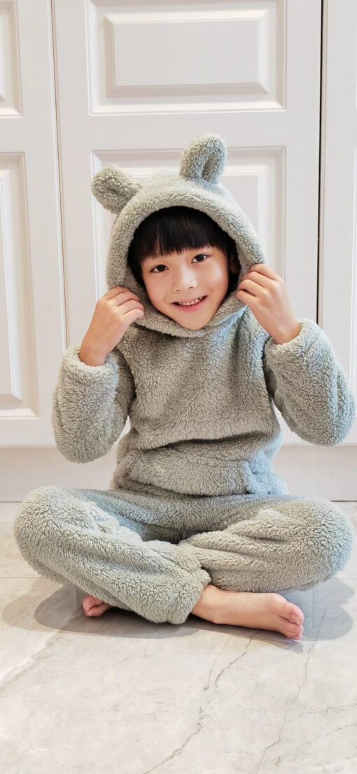 Kids 3D Ear Design Pocket Hoodie & Pants - Image 12