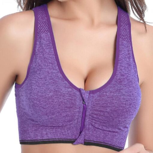 Women's Fitness Front Closure Push Up Bra - Image 4