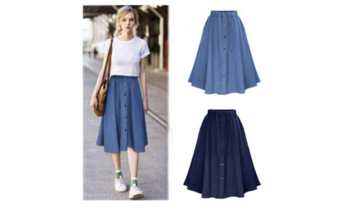 Women Fashion High Waist Denim Skirt Loose Slim Casual Skirt - Image 3