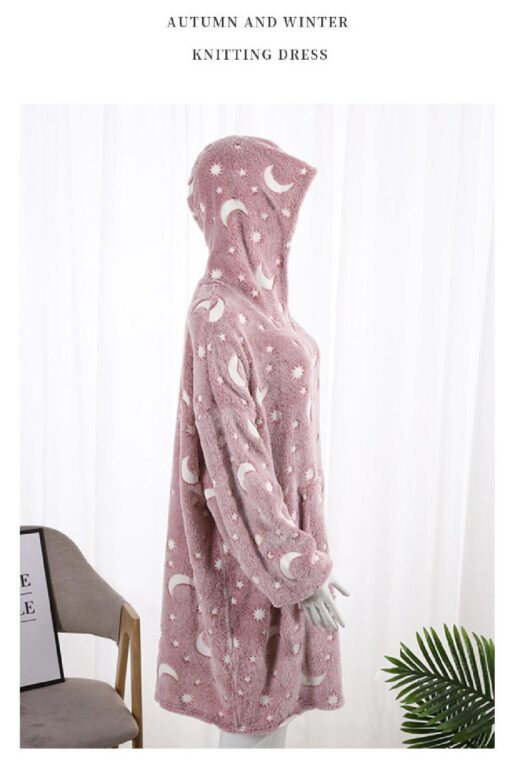 Luminous Extra Long Hoodie Blanket Oversized Sweatshirt - Image 2