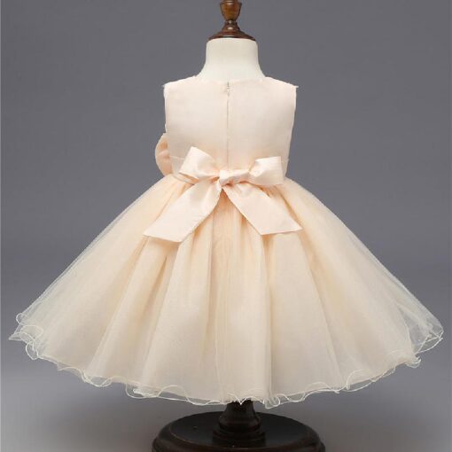 Kids Sleeveless Flowers Bowknot Princess Dress - Image 19