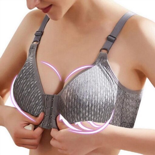 Comfortable Breathable Front Closure Push Up Bra - Image 4