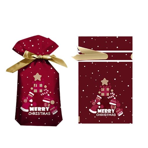 10 pcs Christmas Drawstring Gift Bag - Image 7