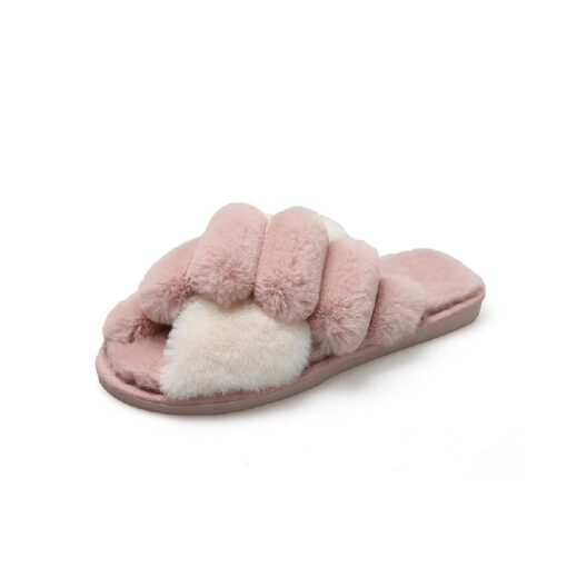 Cross Colorful Winter Fluffy Slipper - Image 2