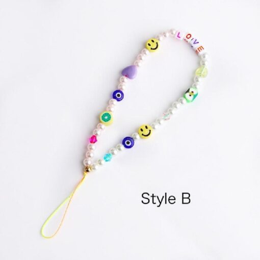 One or Three Rainbow Color Beaded Phone Chain - Image 9