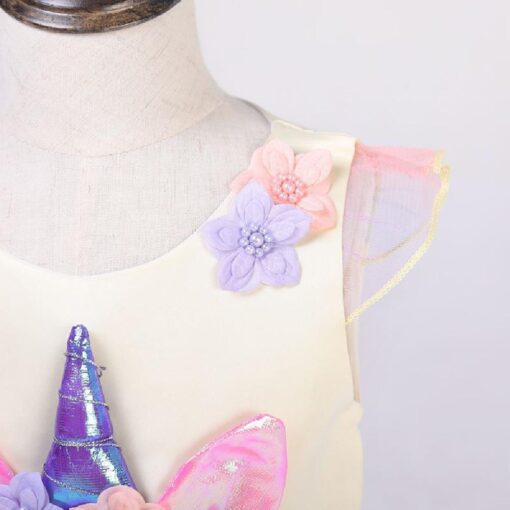 Kids Sleeveless Rainbow Unicorn Princess Dress - Image 21